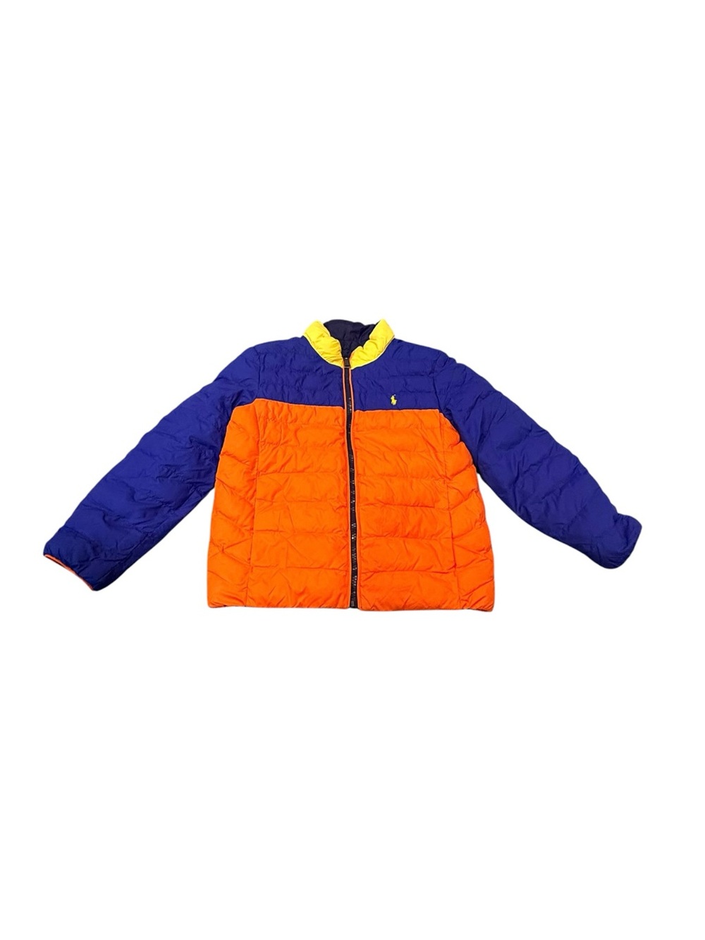 Polo Ralph Lauren Boys Reversible Puffer Winter Jacket Pony Logo Size 7